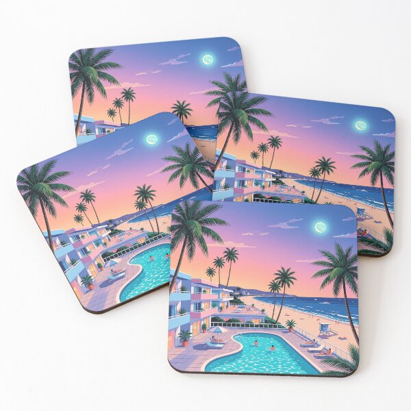Item preview, Retro Beach Hotel Evening Vibes designed and sold by carlastormy.