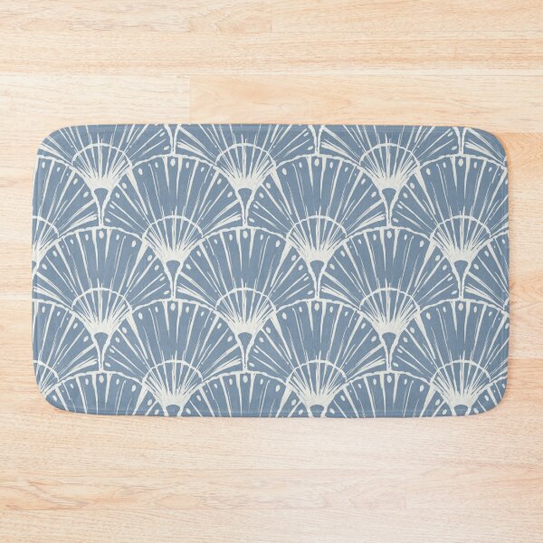 Item preview, Abstract seashell on blue background pattern designed and sold by Aleksse.