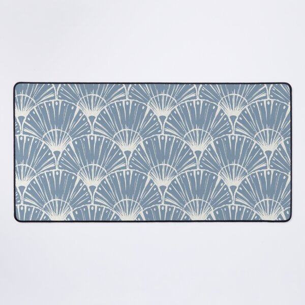 Item preview, Abstract seashell on blue background pattern designed and sold by Aleksse.