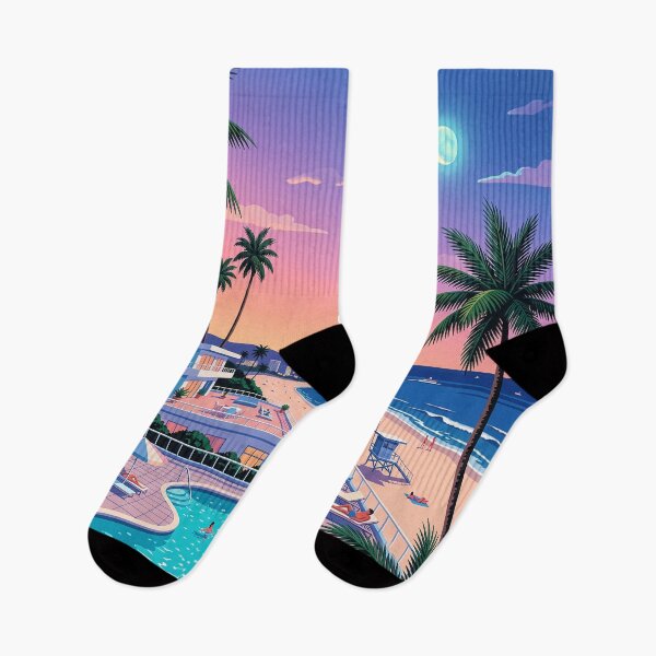 Item preview, Retro Beach Hotel Evening Vibes designed and sold by carlastormy.