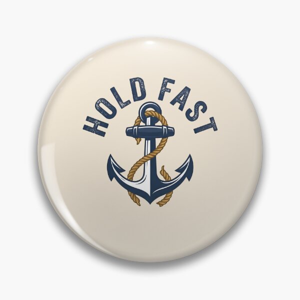 Item preview, HOLD FAST - Nautical Anchor Rope Vintage Maritime designed and sold by Zazz Lee.