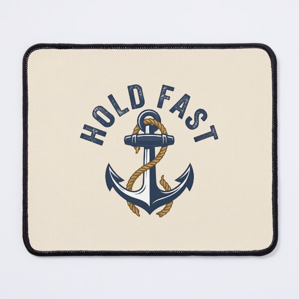 Item preview, HOLD FAST - Nautical Anchor Rope Vintage Maritime designed and sold by Zazz Lee.
