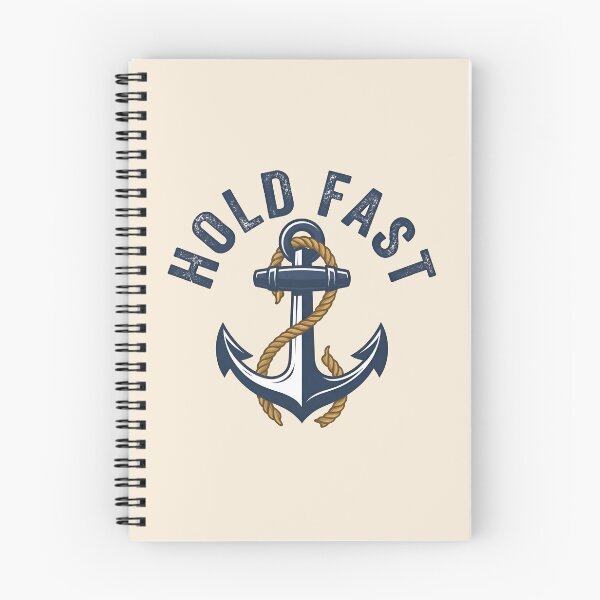 Item preview, HOLD FAST - Nautical Anchor Rope Vintage Maritime designed and sold by Zazz Lee.