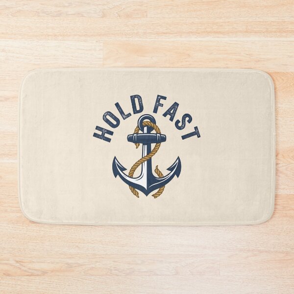 Item preview, HOLD FAST - Nautical Anchor Rope Vintage Maritime designed and sold by Zazz Lee.