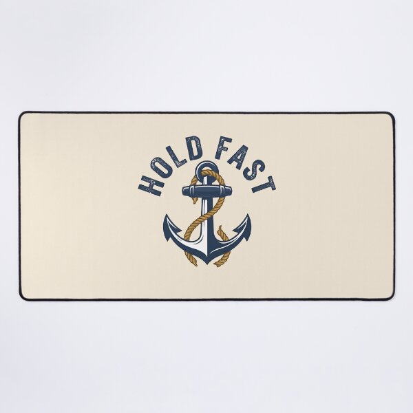 Item preview, HOLD FAST - Nautical Anchor Rope Vintage Maritime designed and sold by Zazz Lee.