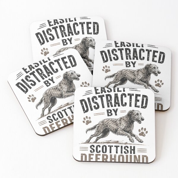 Item preview, Easily Distracted By Scottish Deerhound Dog Lover Owner designed and sold by HumansStuck12.