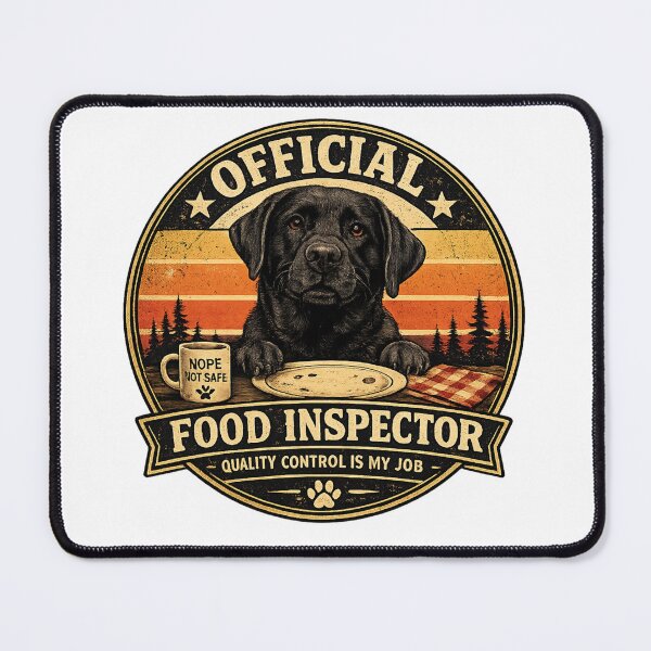 Item preview, Official Food Inspector | Funny Labrador Retriever Dog T-Shirt designed and sold by Goodthingstree.