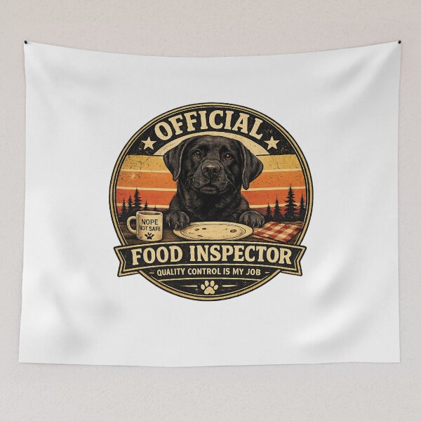 Item preview, Official Food Inspector | Funny Labrador Retriever Dog T-Shirt designed and sold by Goodthingstree.