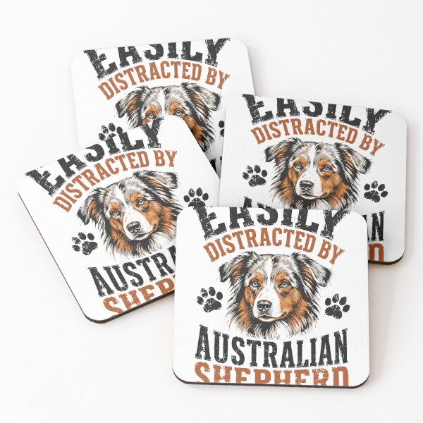 Item preview, Easily Distracted By Australian Shepherd Dog Owner Lover designed and sold by HumansStuck12.