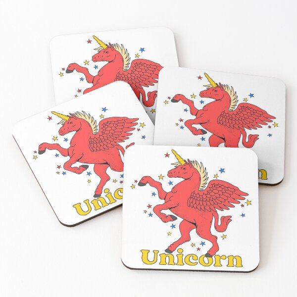 Item preview, Retro Red Winged Unicorn Illustration designed and sold by JamesHerington.