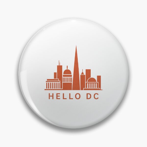 Item preview, Washington DC: Hello DC Orange Skyline designed and sold by Fenay Designs.