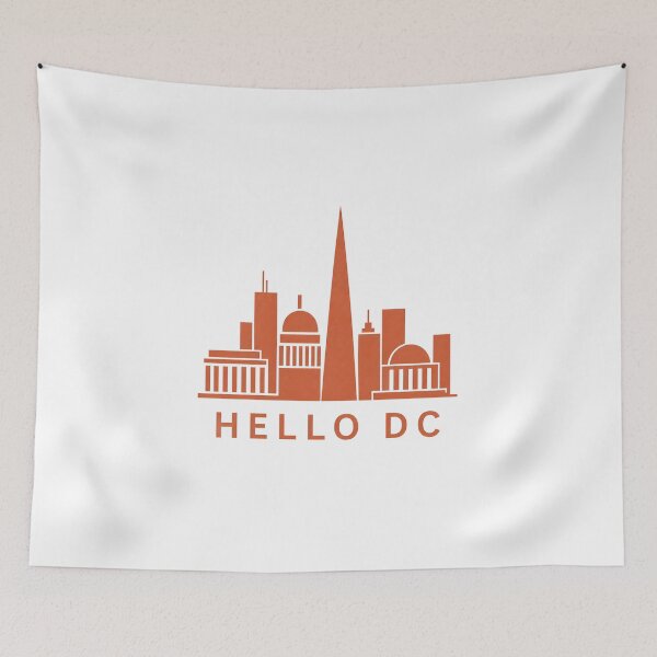 Item preview, Washington DC: Hola DC Orange Skyline designed and sold by Fenay Designs.