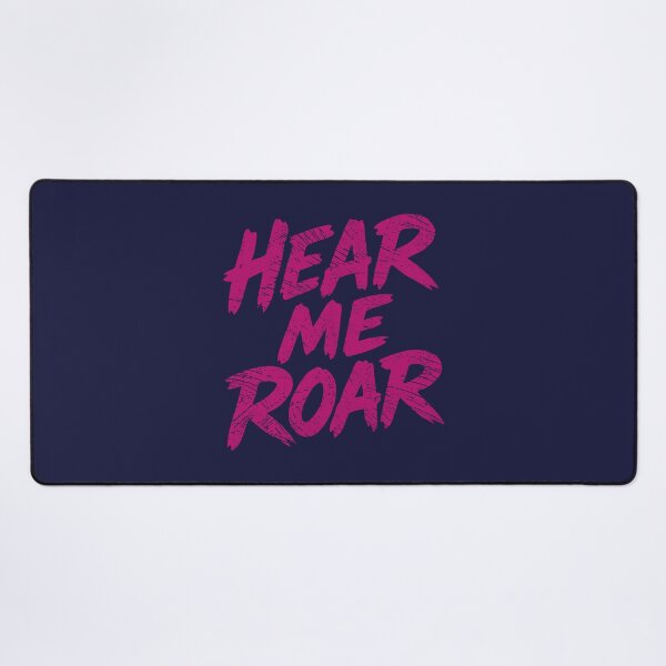 Item preview, Hear Me Roar Pink Brush Lettering Retro Animal Energy Wildcat designed and sold by unrealindeed.