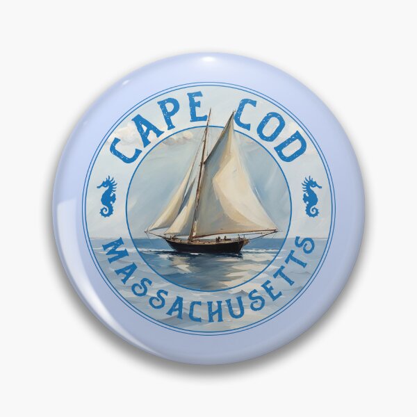 Item preview, Cape Cod Massachusetts Vintage Sailboat Design designed and sold by Futurebeachbum.