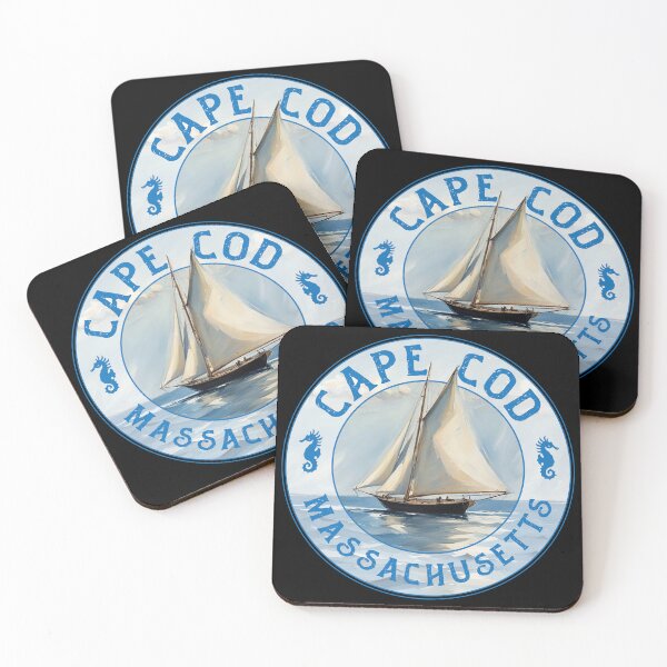 Item preview, Cape Cod Massachusetts Vintage Sailboat Design designed and sold by Futurebeachbum.