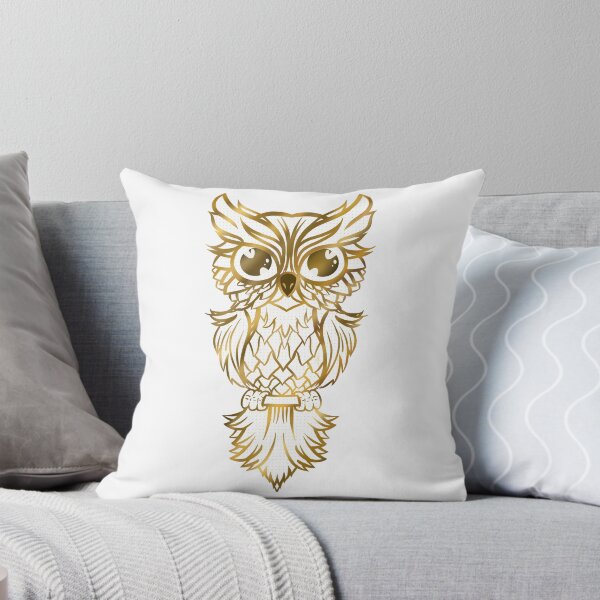 Aperçu de l'œuvre Hibou doré, version aux yeux d'or créée et vendue par Neevyy.