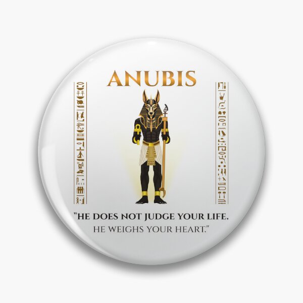 Item preview, Anubis · He Does Not Judge Your Life He Weighs Your Heart · Egyptian Wisdom Art · Ancient Egypt designed and sold by PharaohDArt.