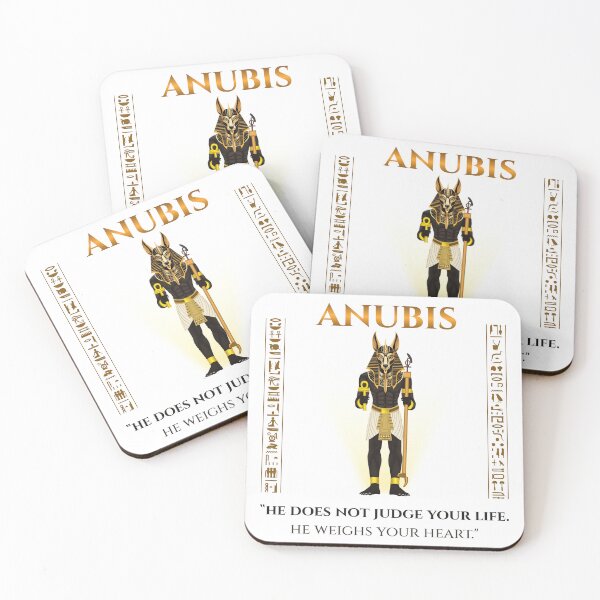 Item preview, Anubis · He Does Not Judge Your Life He Weighs Your Heart · Egyptian Wisdom Art · Ancient Egypt designed and sold by PharaohDArt.
