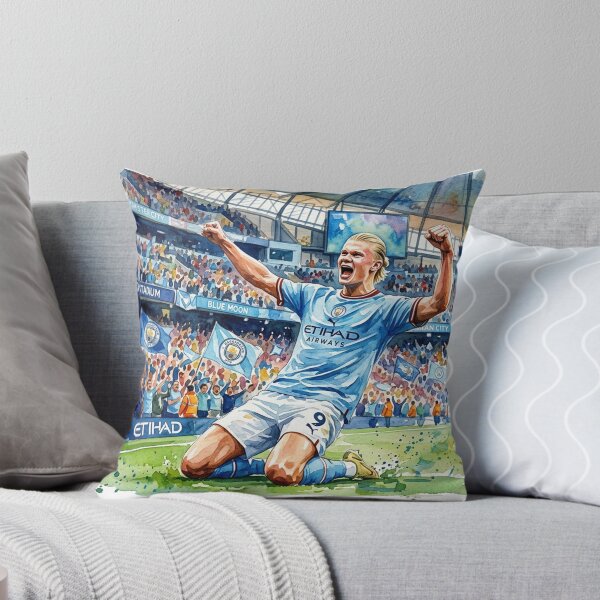 Item preview, Erling Haaland Watercolor Football Splash Art designed and sold by Hilmanku.
