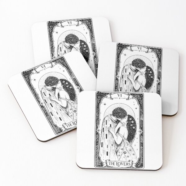 Item preview, The Lovers – The Kiss Gothic Tarot Card designed and sold by InkWater-Studio.