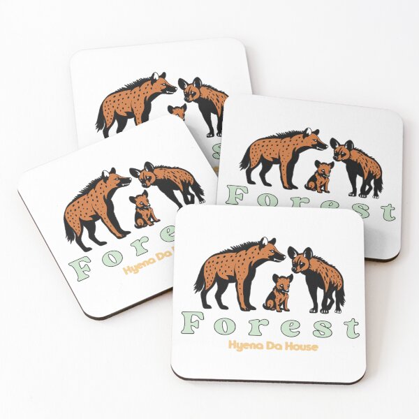 Item preview, Hyena Family Forest Wildlife Illustration designed and sold by JamesHerington.