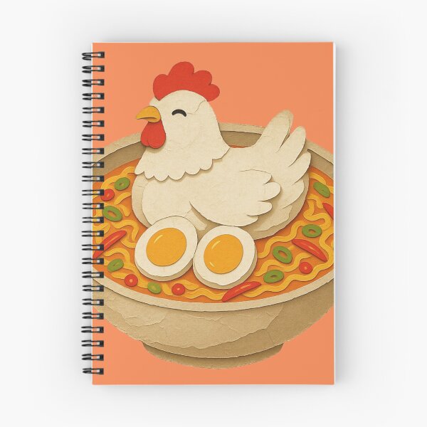 Item preview, Cute Chicken Ramen | Kawaii Noodle Bowl with Egg | Funny Food Illustration designed and sold by Eathusiast.