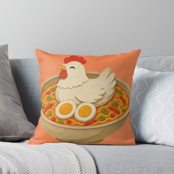 Item preview, Cute Chicken Ramen | Kawaii Noodle Bowl with Egg | Funny Food Illustration designed and sold by Eathusiast.