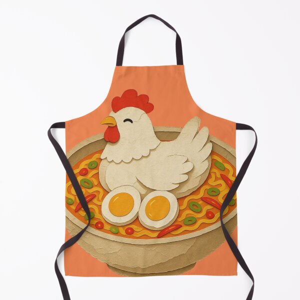 Item preview, Cute Chicken Ramen | Kawaii Noodle Bowl with Egg | Funny Food Illustration designed and sold by Eathusiast.