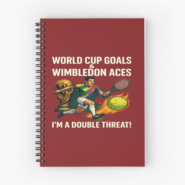 Item preview, World Cup Goals & Wimbledon Aces – I'm a Double Threat! | Funny Soccer & Tennis T-Shirt | Sports Fan Gift Graphic Tee designed and sold by Sushikidsntoddlers.