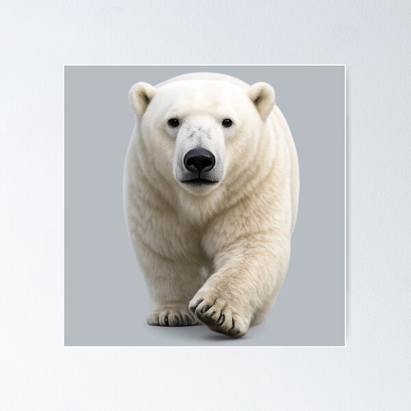 Item preview, Polar Bear Approaching Wildlife Portrait designed and sold by BROHLine Studio.