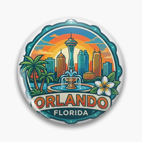 Item preview, Orlando Florida Skyline Vintage Retro Travel designed and sold by raedattia.