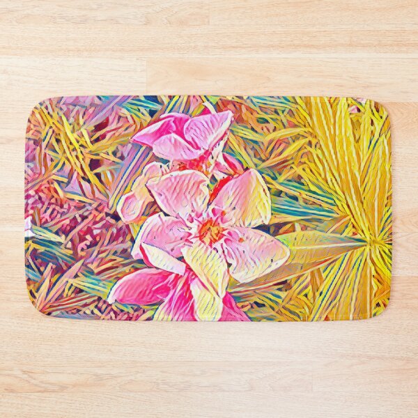 Item preview, Impressionist Oleander Pink Flower Tropical Garden Digital Painting designed and sold by BalkanBloom.