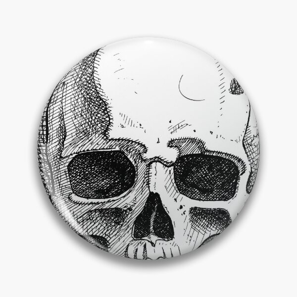 Item preview, The questioning skull designed and sold by The Dark Hen.