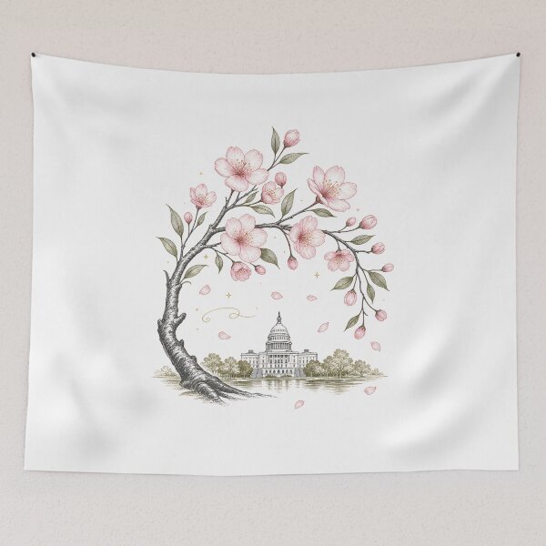 Item preview, Washington DC: Capitol Beneath Cherry Boughs designed and sold by Fenay Designs.