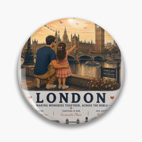 Item preview, Father Daughter Duo London Adventure Artwork designed and sold by BagFactoryUK.