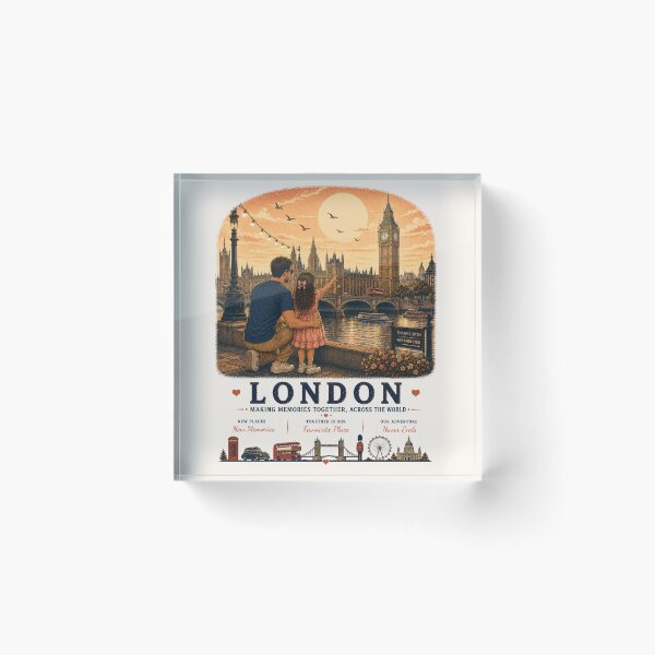 Item preview, Father Daughter Duo London Adventure Artwork designed and sold by BagFactoryUK.