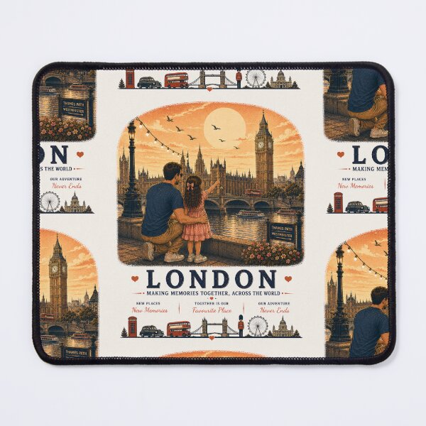 Item preview, Father Daughter Duo London Adventure Artwork designed and sold by BagFactoryUK.