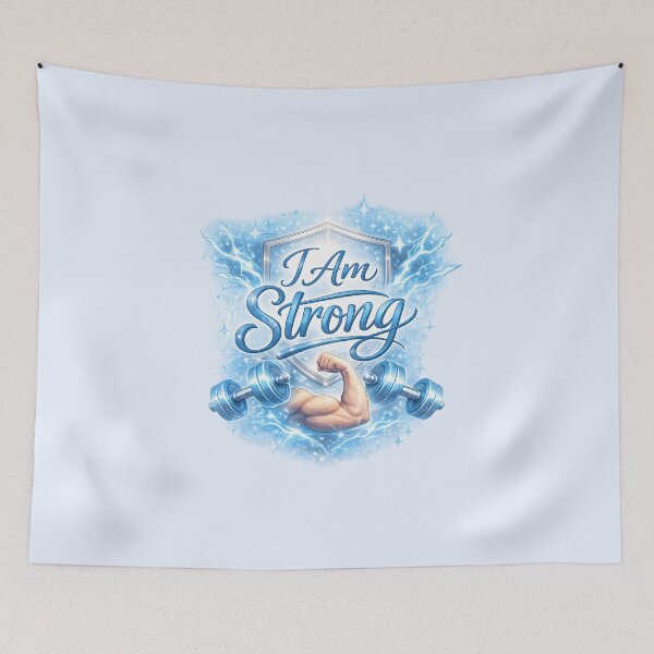 Item preview, I Am Strong Fitness Motivation designed and sold by hutofdesigns.