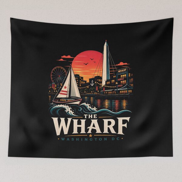 Item preview, Washington DC Wharf: Sunset Sail and Ferris Wheel designed and sold by Fenay Designs.