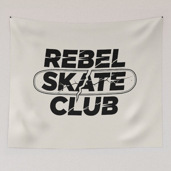 Item preview, Rebel Skate Club Broken Deck Streetwear Logo designed and sold by DigitalArtx-com.