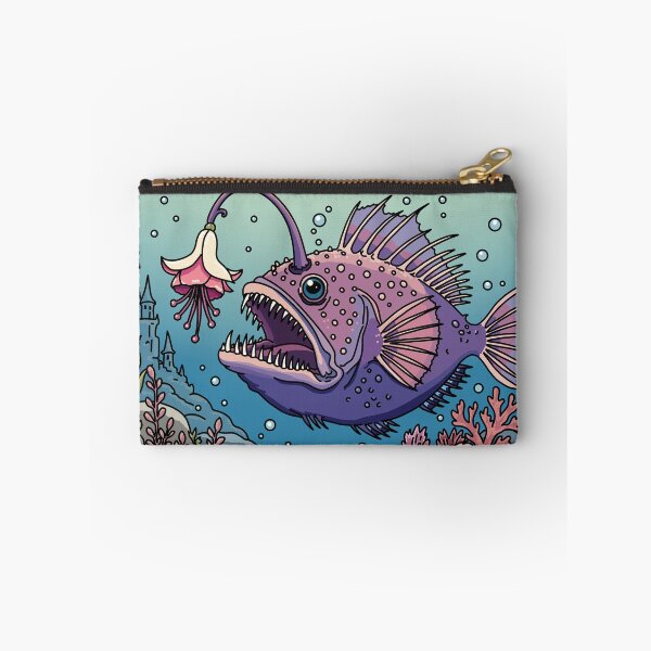 Item preview, Whimsical Anglerfish with Floral Lure  designed and sold by HRSCreates.