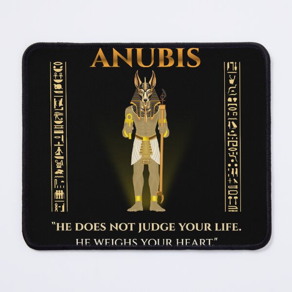 Item preview, Anubis · He Does Not Judge Your Life He Weighs Your Heart · Egyptian Wisdom Art · Ancient Egypt designed and sold by PharaohDArt.