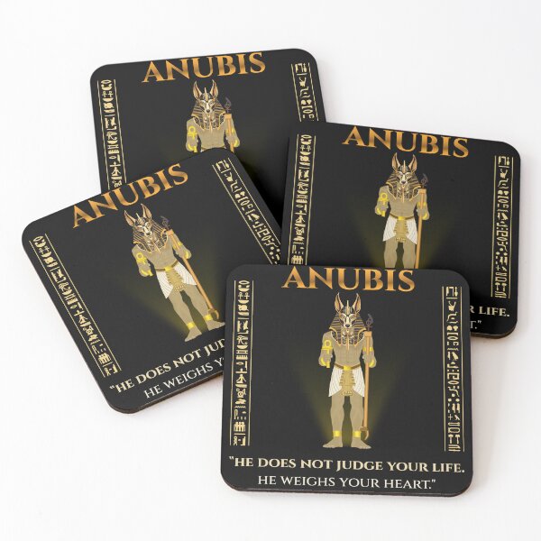 Item preview, Anubis · He Does Not Judge Your Life He Weighs Your Heart · Egyptian Wisdom Art · Ancient Egypt designed and sold by PharaohDArt.