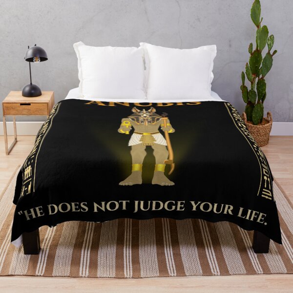 Item preview, Anubis · He Does Not Judge Your Life He Weighs Your Heart · Egyptian Wisdom Art · Ancient Egypt designed and sold by PharaohDArt.