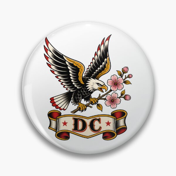 Item preview, Washington DC: Eagle and Cherry Blossom Tattoo designed and sold by Fenay Designs.