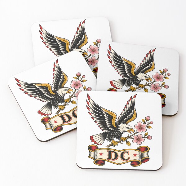 Item preview, Washington DC: Eagle and Cherry Blossom Tattoo designed and sold by Fenay Designs.