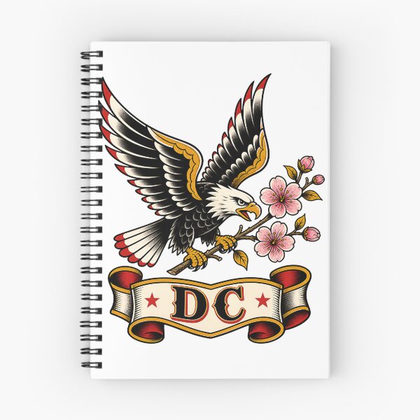 Item preview, Washington DC: Eagle and Cherry Blossom Tattoo designed and sold by Fenay Designs.