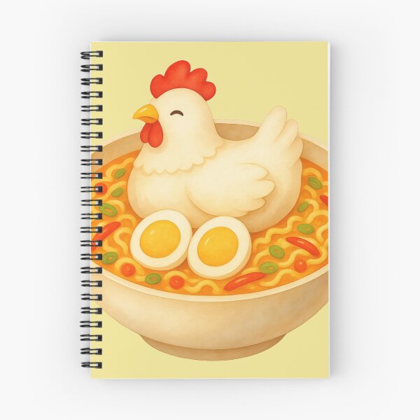 Item preview, Cute Chicken Ramen | Kawaii Noodle Bowl with Egg | Funny Food Illustration designed and sold by Eathusiast.