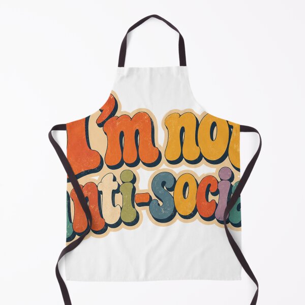 Item preview, I'm Not Anti-Social – Funny Retro Introvert Typography Design designed and sold by Karszul.
