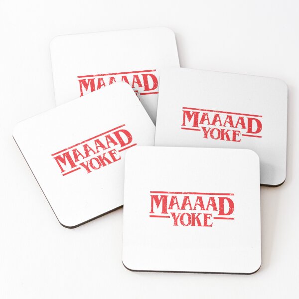 Item preview, Maaaad Yoke - Distressed Red on White designed and sold by unrealindeed.